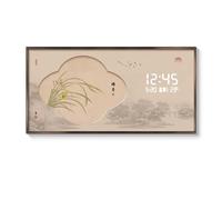 Snaweo Peinture Décorative pour Coffret de Compteur Mural, Couvercle de Disjoncteur Amovible avec Horloge Silencieuse, Dissimule Le Tableau pour Domestique(Color 6,43x22in/110x55cm)