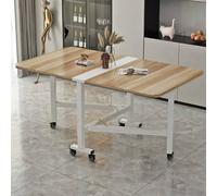 Snaweo Table à Manger Pliable Moderne, Table de Salle à Manger Extensible Gain de Place, Tables de Salle à Mangers Roulante Gain de Place, for ConféRence La Cuisine(Color1,120x70cm/47.2x27.6in)