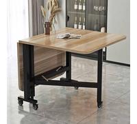 Snaweo Table à Manger Pliable Moderne, Table de Salle à Manger Extensible Gain de Place, Tables de Salle à Mangers Roulante Gain de Place, for ConféRence La Cuisine(Color2,120x70cm/47.2x27.6in)