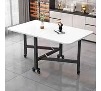 Snaweo Table à Manger Pliable Moderne, Table de Salle à Manger Extensible Gain de Place, Tables de Salle à Mangers Roulante Gain de Place, for ConféRence La Cuisine(Color7,100x60cm/39.4x23.6in)