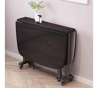 Snaweo Table à Manger Pliable, Table Multifonctionnelle à Abattants, Tables Console Pliable en Bois avec roulettes, IdéAle for Les Petits Appartements(Color3,120x70cm/47.2x27.6in)