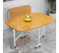 Snaweo Table à Manger Pliable, Table Multifonctionnelle à Abattants, Tables Console Pliable en Bois avec roulettes, IdéAle for Les Petits Appartements(Color5,120x70cm/47.2x27.6in)
