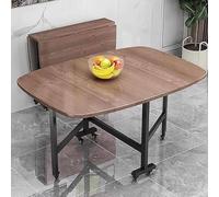 Snaweo Table à Manger Pliable, Table Multifonctionnelle à Abattants, Tables Console Pliable en Bois avec roulettes, IdéAle for Les Petits Appartements(Color4,120x70cm/47.2x27.6in)