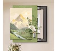 Snaweo Tableau Décoratif pour Boîtier de Compteur Électrique avec Vase, Cache-plaques de Disjoncteurs, Motif Floral Coloré, Idéal pour Entrée, Hall Ou Meuble(Color 9,18x22in/45x55cm)