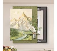 Snaweo Tableau Décoratif pour Boîtier de Compteur Électrique avec Vase, Cache-plaques de Disjoncteurs, Motif Floral Coloré, Idéal pour Entrée, Hall Ou Meuble(Color 12,18x26in/45x65cm)