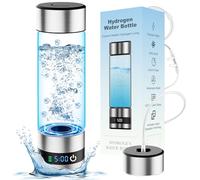 snawowo Bouteille d'eau à hydrogène avec affichage LED, en acier inoxydable, capacité de 460 ml, minuterie numérique, technologie d'électrolyse SPE/PEM, amélioration du bien-être pour le fitness et