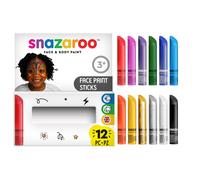 Snazaroo – Coffret de 12 crayons de maquillage pour le visage – Fêtes, Halloween, Carnaval