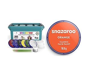Snazaroo- Face and Body Paint, SZ1194010, Taille Unique, Multicoloured & Face and Body Paint, 18553, Orange, 18.8 g (Lot de 1)