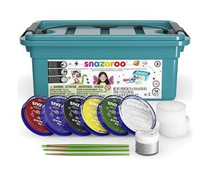 Snazaroo Face Paint Mini Starter Kit, 14 Piece Set, 6 Colors