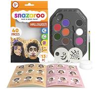 Snazaroo Palette de Peinture pour Visage d'halloween pour Enfants et Adultes, 8 Couleurs, 13 pièces, pochoirs, Pinceau, éponge, Guide, à Base d'eau, Maquillage, Body Painting et fêtes