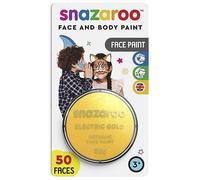 Snazaroo - Peinture Pour Visage et les Corps, Maquillage Pour Visage et Déguisement, Pour Enfants et Adults,Fard Blister 18 ML, Couleur Or Electrique