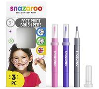 Snazaroo Set de 3 stylos pinceaux fantaisie – peinture pour visage et corps