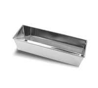 SNB Oblong texturé Moule, Fer Blanc, Argent/Blanc, 30 x 11 x 7.5 cm