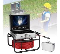 SNBGRYE CaméRa D'Inspection De Pipeline 20m/30m/50m, CaméRa D'Inspection De Pipeline 1080P + éCran 9 Pouces, avec 8 LED + Carte 16 Go, pour ExtéRieur Souterrain,20M