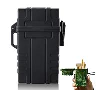 SNBGRYE éTui à Cigarettes éTanche, éTui à Cigarettes Portable Scellé, pour Un Paquet Entier De 20 Cigarettes, Chargement USB, Camping/RandonnéE en Plein Air,Black