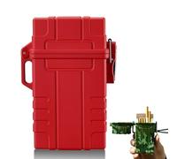 SNBGRYE éTui à Cigarettes éTanche, éTui à Cigarettes Portable Scellé, pour Un Paquet Entier De 20 Cigarettes, Chargement USB, Camping/RandonnéE en Plein Air,Red