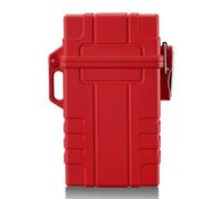 SNBGRYE éTui à Cigarettes éTanche, Rechargeable par USB, pour L'ExtéRieur, Peut Contenir 20 Cigarettes (BoîTe EntièRe), Unisexe - Accessoires De Voyage Et De Camping,Red