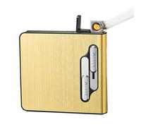 SNBGRYE éTui à Cigarettes, éTui à Cigarettes Automatique pour 20 Paquets, Interrupteur à Double Voie, BoîTe De Rangement éTanche Rechargeable par USB, Accessoires pour Fumeurs pour Hommes,A
