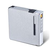 SNBGRYE éTui à Cigarettes Multifonction, 2 en 1 - éTui à Cigarettes Briquet USB, éJection Automatique des Cigarettes, Peut Contenir 20 Cigarettes, Rechargeable USB, Unisexe,D