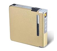 SNBGRYE éTui à Cigarettes Multifonction, 2 en 1 - éTui à Cigarettes Briquet USB, éJection Automatique des Cigarettes, Peut Contenir 20 Cigarettes, Rechargeable USB, Unisexe,C