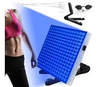 SNBGRYE Lampe De Bronzage Solarium 45 W, LumièRe Bleue 460 nm (225 LED), éQuipement De Bronzage pour Le Corps Et Le Visage, avec Support RéGlable Et Lunettes De Protection.