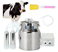 SNBGRYE Machine à Traire éLectrique pour Vaches, Trayeuse à Pompe à Vide à Pulsation 3L/5L/10L/14L, ArrêT Automatique Lorsque Le Lait Est Plein, Traite Confortable, pour Famille, Petite Ferme,14L