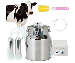 SNBGRYE Machine à Traire éLectrique pour Vaches, Trayeuse à Pompe à Vide à Pulsation 3L/5L/10L/14L, ArrêT Automatique Lorsque Le Lait Est Plein, Traite Confortable, pour Famille, Petite Ferme,14L