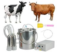 SNBGRYE Machine à Traire pour ChèVres - 3L 5L 10L, Trayeuse éLectrique Portable à Pulsation avec 2 Tasses à Thé, ArrêT Automatique | RéGlage De La Vitesse, pour Vaches, Moutons,Cattle-3L