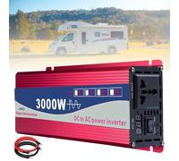 SNBGRYE Onduleur 12V/24V pour Voiture, 1000W/1600W/2200W/3000W, à Onde SinusoïDale Pure, avec éCran LCD NuméRique Et Prise Universelle, pour Voitures, Camions, éNergie Solaire,3000W-12Vto110V