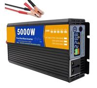 SNBGRYE Onduleur SinusoïDal Pur 3000w 4000w 5000w 6000w 8000w, Convertisseur De Puissance DC (12v/24v/48v/60v/72v) vers AC (110v/220v), éCran LCD, pour Caravane/Camping/Voyage,5000W-48Vto220V