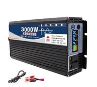 SNBGRYE Onduleur SinusoïDal Pur - éCran Couleur Intelligent, Convertisseur De Tension CC (12V/24V/48V/60V) vers CA (110V/220V), avec Prise Universelle, Onduleur Ca pour Voiture/Camion,3000W-24Vto220V