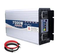 SNBGRYE Onduleur SinusoïDal Pur - éCran Couleur Intelligent, Convertisseur De Tension CC (12V/24V/48V/60V) vers CA (110V/220V), avec Prise Universelle, Onduleur Ca pour Voiture/Camion,7000W-12Vto220V