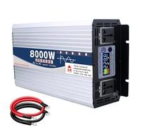 SNBGRYE Onduleur SinusoïDal Pur - éCran Couleur Intelligent, Convertisseur De Tension CC (12V/24V/48V/60V) vers CA (110V/220V), avec Prise Universelle, Onduleur Ca pour Voiture/Camion,8000W-60Vto110V