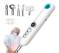 SNBGRYE Stylo De Massage éLectronique (avec Chauffante), Stylo De Massage des Points D'Acupuncture (Recherche Automatique des Points D'Acupuncture), 9 Niveaux D'Intensité, avec 5 TêTes De Massage