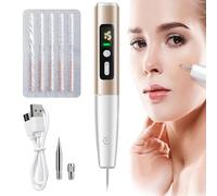 SNBGRYE Stylo Plasma, Ensemble De Stylos éLectriques pour éLiminer Les Grains De Beauté, 15 Niveaux RéGlables | éCran LCD | éClairage, pour Verrues, Taches De Rousseur, Taches Brunes,Gold