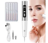 SNBGRYE Stylo Plasma, Ensemble De Stylos éLectriques pour éLiminer Les Grains De Beauté, 15 Niveaux RéGlables | éCran LCD | éClairage, pour Verrues, Taches De Rousseur, Taches Brunes,Silver