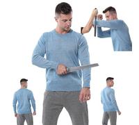 SNBGRYE VêTements De Protection à Coutures De Niveau 5, Veste Tactique - T-Shirt à Manches Longues Anti-Morsures, Anti-DéChirures, Anti-Coupures, pour La Police, La SéCurité,Blue-M