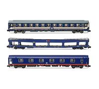 SNCB, ensemble de 3 unités T2 + DDm + Bc I6 (UIC-Z), livrée bleue et rouge