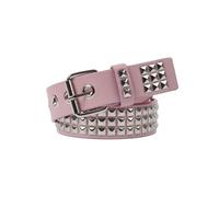 SNCEAW Ceinture cloutée, Ceinture à Rivets Punk Rock en métal avec Pyramide Brillante cloutée pour Homme et Femme, Rose, 43.3 inches
