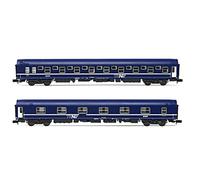 SNCF, ensemble de 2 unités T2, bleu avec logo nouille, ep. IV-V