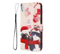 SNCLET Belle Noël Étui pour Oppo A73 4G 2020 Housse avec Magnetique Flip Cover Cuir PU Portefeuille Cartes Slot Silicone Case Téléphone Housse pour Oppo A73 4G 2020,Chiot de Noël