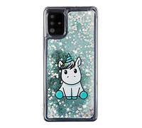 SNCLET Case pour Samsung Galaxy A13 4G Cover Glitter Étui Transparente Étui Glitter Liquide Dynamic Paillettes Étui 3D Bling Housse Souple Silicone Back Case pour Samsung Galaxy A13 4G,Une Licorne