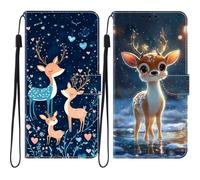 SNCLET Chat Porte-Bonheur Coque pour Samsung Galaxy M14 Étui Portefeuille Flip Cuir PU avec Support Fermeture Magnétique Emplacements Cartes Poche Latérale pour Samsung Galaxy M14