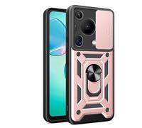 SNCLET Coque pour Huawei Pura 70 Ultra Phone Case Antichoc Militaire Coque avec Cache Caméra Coulissante avec Support de Bague Bumper PC TPU Armor Housse Protection pour Huawei Pura 70 Ultra,Or Rose