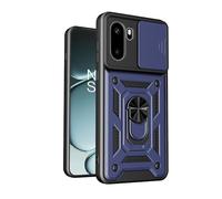 SNCLET Coque pour OnePlus 15R 5G Bumper Case Antichoc de Qualité Militaire Etui avec Cache Caméra Coulissante avec Support de Bague TPU PC Armor Protection Housse pour OnePlus 15R 5G,Bleu