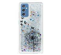 SNCLET Coque pour Samsung Galaxy S23 FE Glitter Étui Transparente Étui Glitter Liquide Dynamic Paillettes Étui 3D Bling Housse Souple Silicone Back Case pour Samsung Galaxy S23 FE,Pissenlit