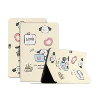 SNCLET Cover pour Huawei MediaPad M2 10.1" Housse Protection Coque Tablette PU Cuir Antichoc Étui Protection avec Auto Wake/Sleep Housse de Support pour Huawei MediaPad M2 10.1",Chiot Au Travail