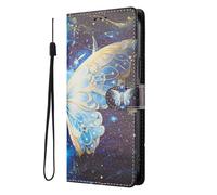 SNCLET Étui à Rabat pour Honor Magic8 Pro 5G Étui Portefeuille Cuir PU avec Fentes pour Cartes,Intérieure en TPU,Support Intégré,Protection Housse pour Honor Magic8 Pro 5G,Ailes De Papillon