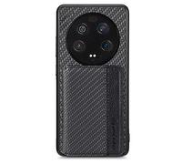 SNCLET Étui Portefeuille pour Xiaomi 13 Ultra Cover Housse de Protection Shockproof,Porte-Cartes avec Magnétique,Coque Portefeuille en Carbon Fiber Texture pour Xiaomi 13 Ultra,Le Noir