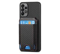 SNCLET Étui pour Samsung Galaxy A53 5G Bumper Cover en Carbon Fiber Porte-Cartes avec Construit en Cadre en Fer Fonction de Support Angle Multiple et Libre Coque pour Samsung Galaxy A53 5G,Le Noir